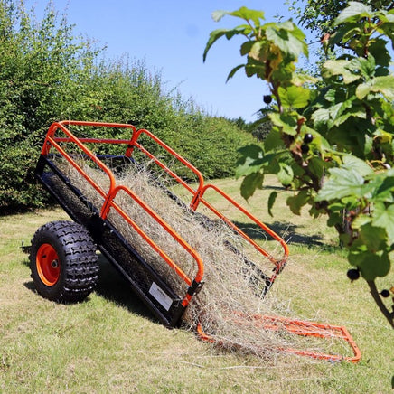 Kippanhänger bis 680 kg für Rasentraktor, Anhänger Kipper 216 x 122 x 76,2 cm mit Gitter u. abnehmbaren Seitenwänden, Anhänger mit Kippfunktion - B&B Shop - 2000 Stockerau